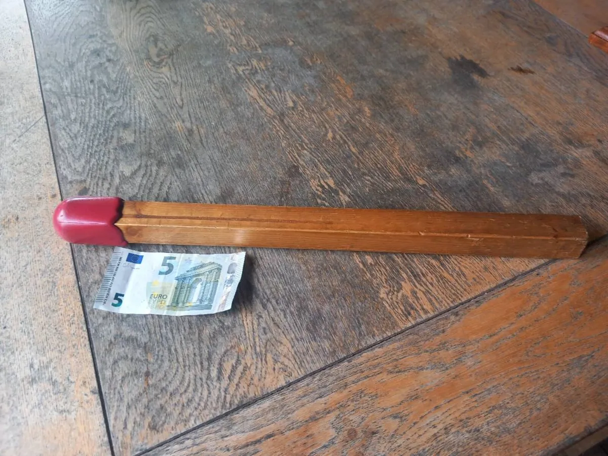 Large vintage wooden French advertising match D18 - Image 1