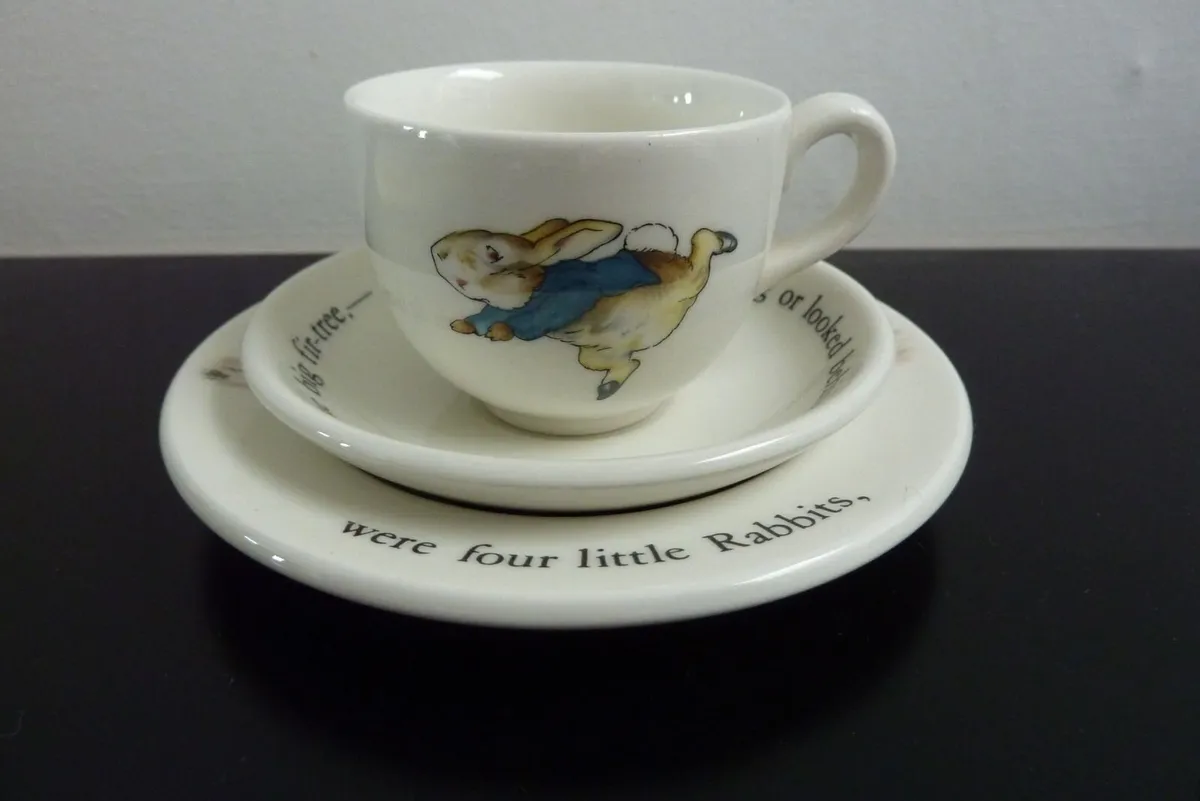 Peter Rabbit tea cup, saucer and plate - Image 1
