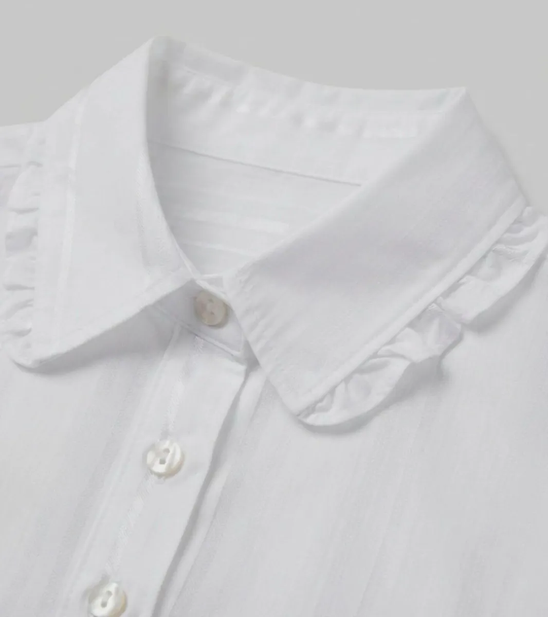 Beautiful White Cotton Blouse – Size 12 - Image 2