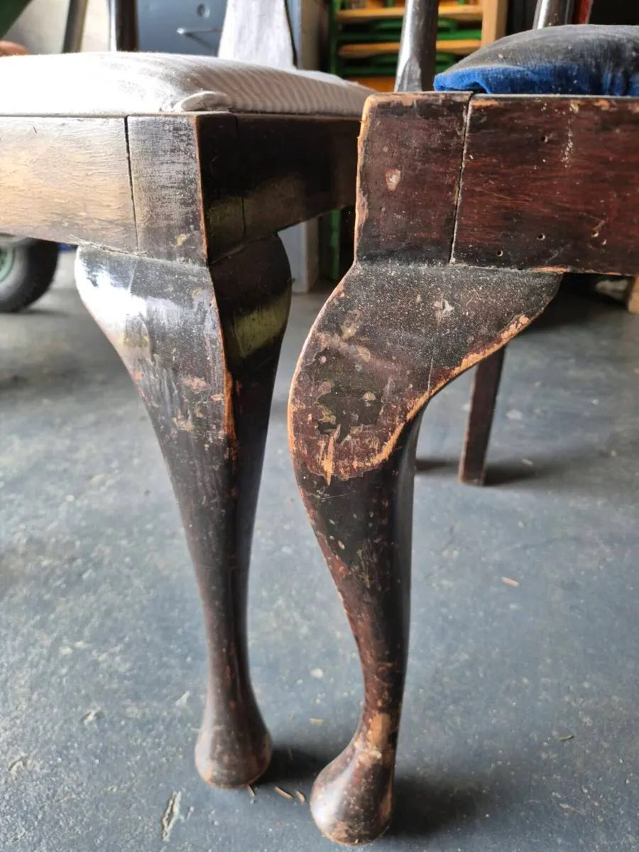 4 Queen Ann chairs - Image 2