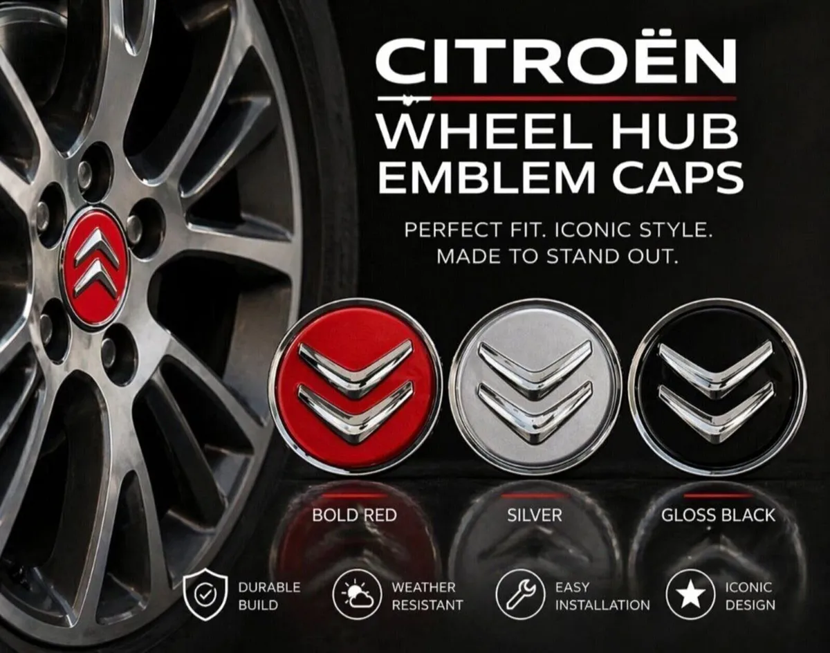 4 x Citroen Centre Caps - FREE POST - Image 1