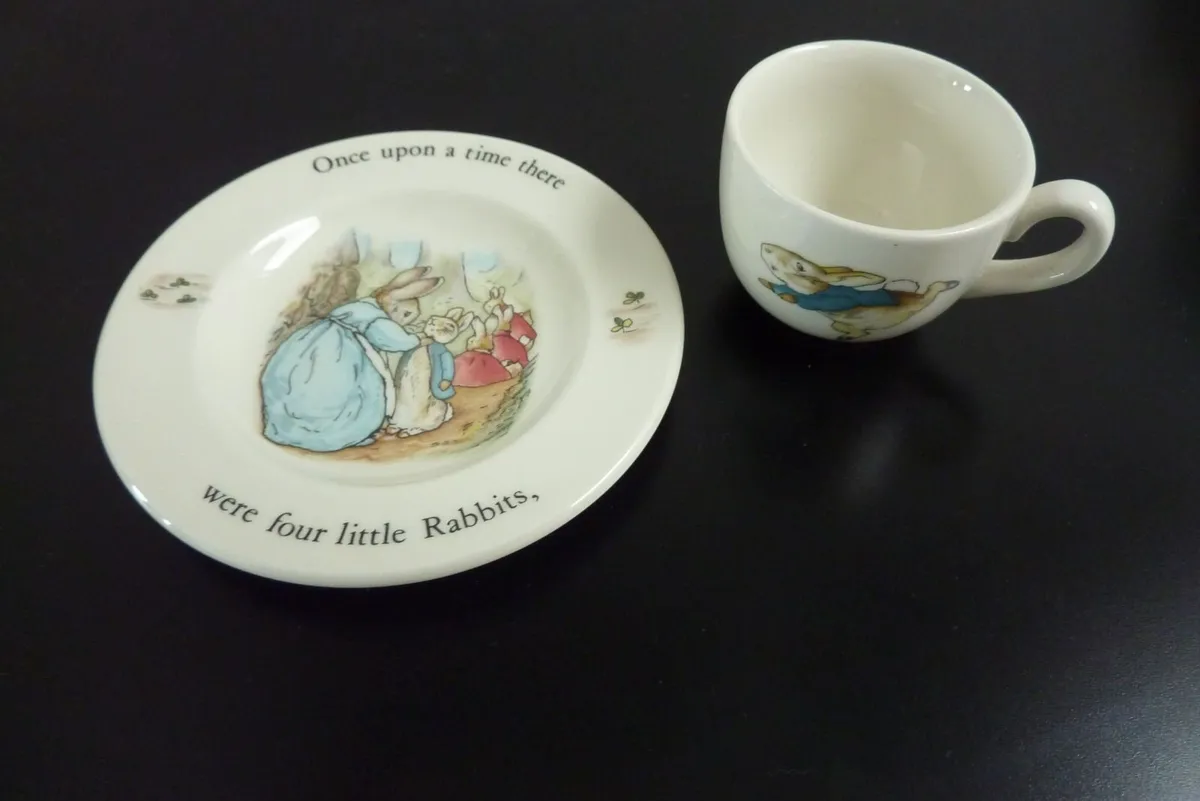 Peter Rabbit tea cup and plate
