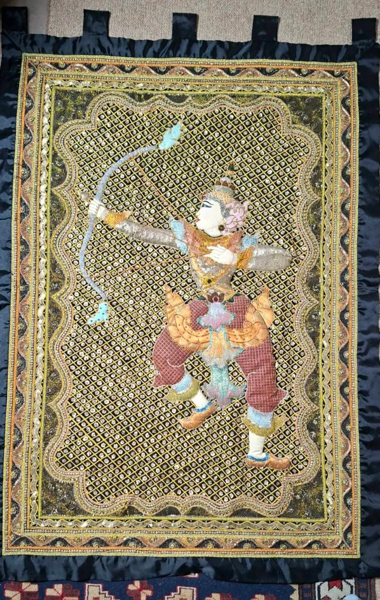 Ornate Asian Wall Hanging - Image 1