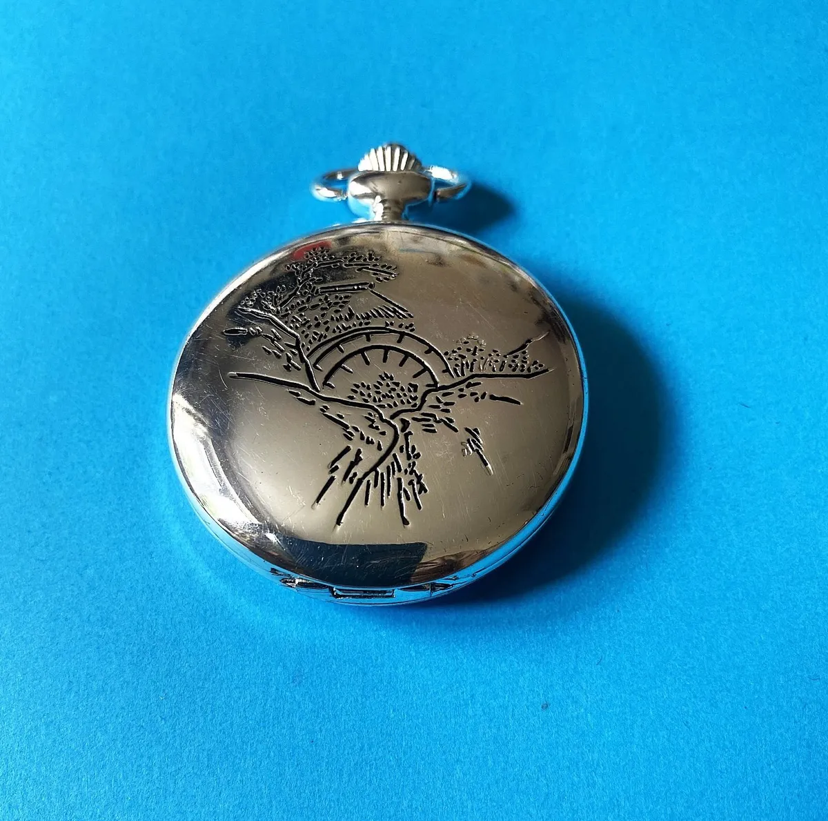 Large Dial, Pocket Watch and Chain - Image 1