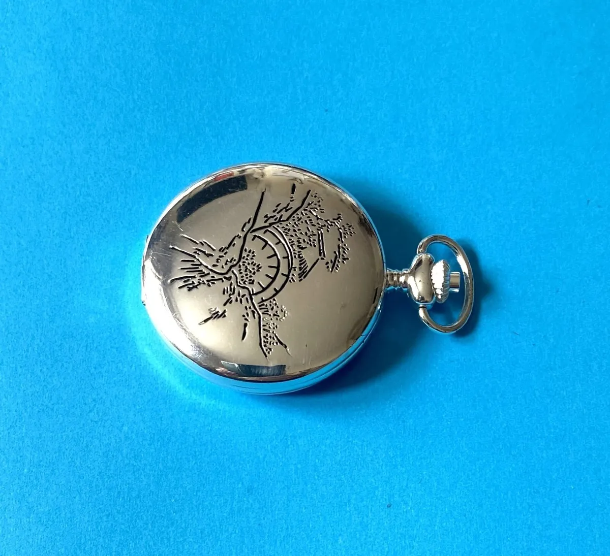 Large Dial, Pocket Watch and Chain - Image 3