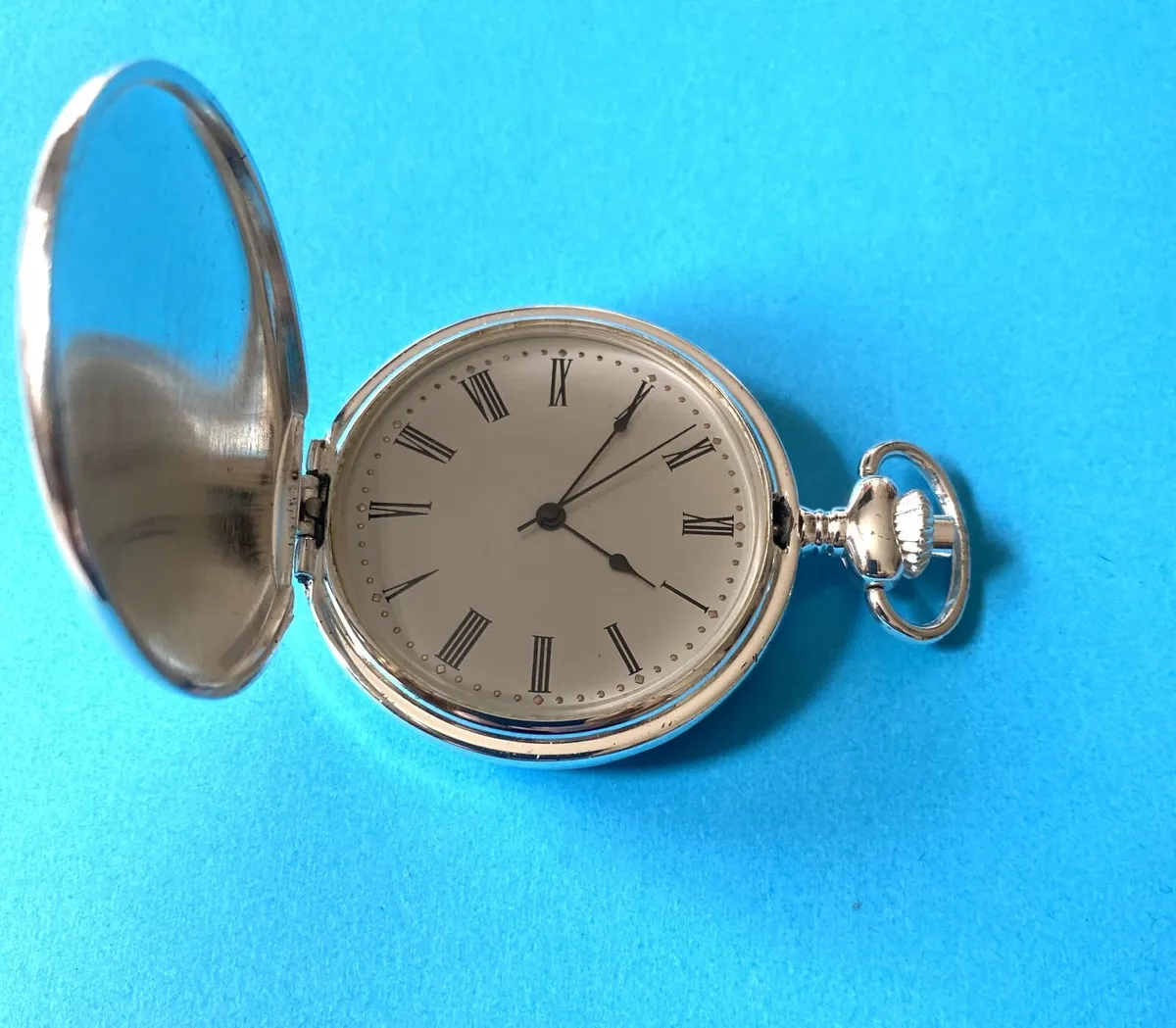 Large Dial, Pocket Watch and Chain - Image 4