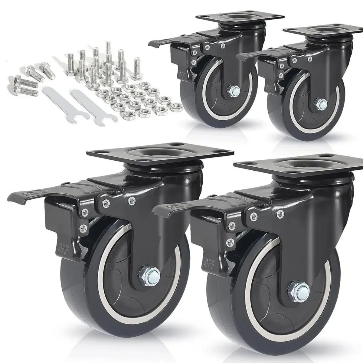 Castor Wheels 100mm Heavy Duty 600KG - Image 4