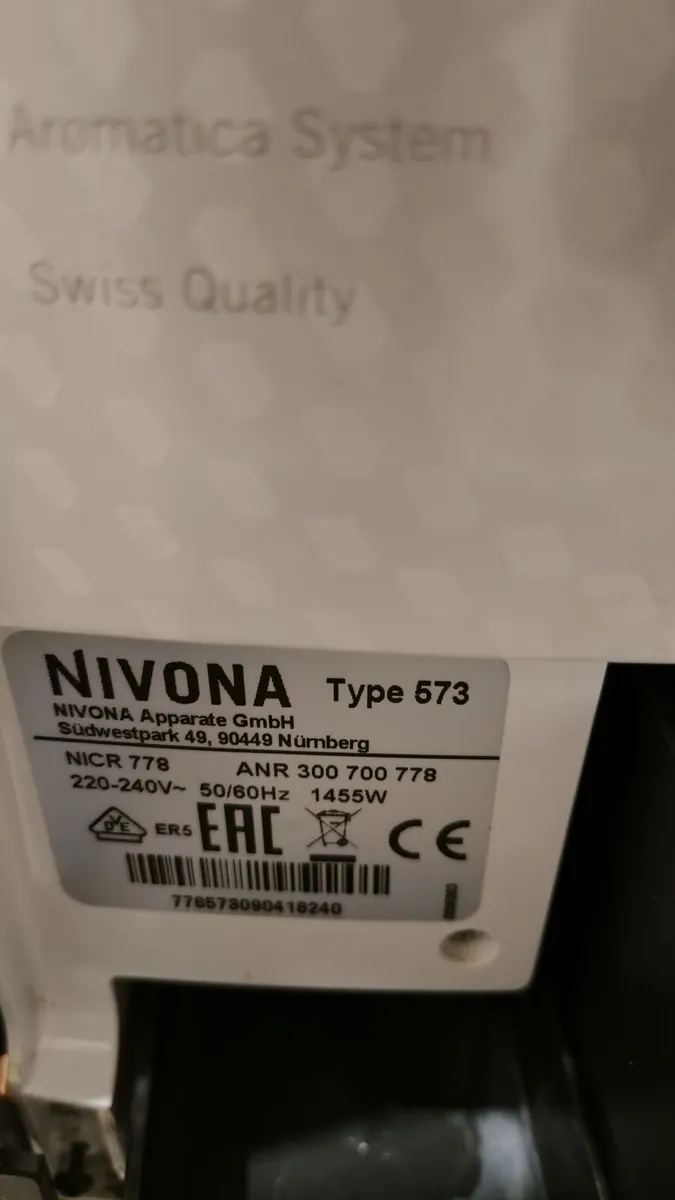 Nivona Coffee machine for parts - Image 2