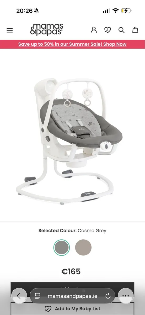 Joie 2 in 1 swing chair - Image 2