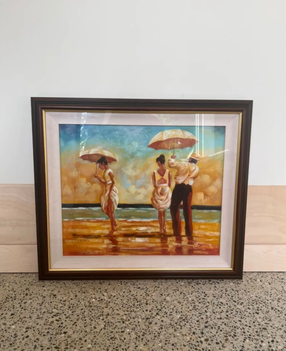 Framed Canvas Painting Wall Art - Image 1