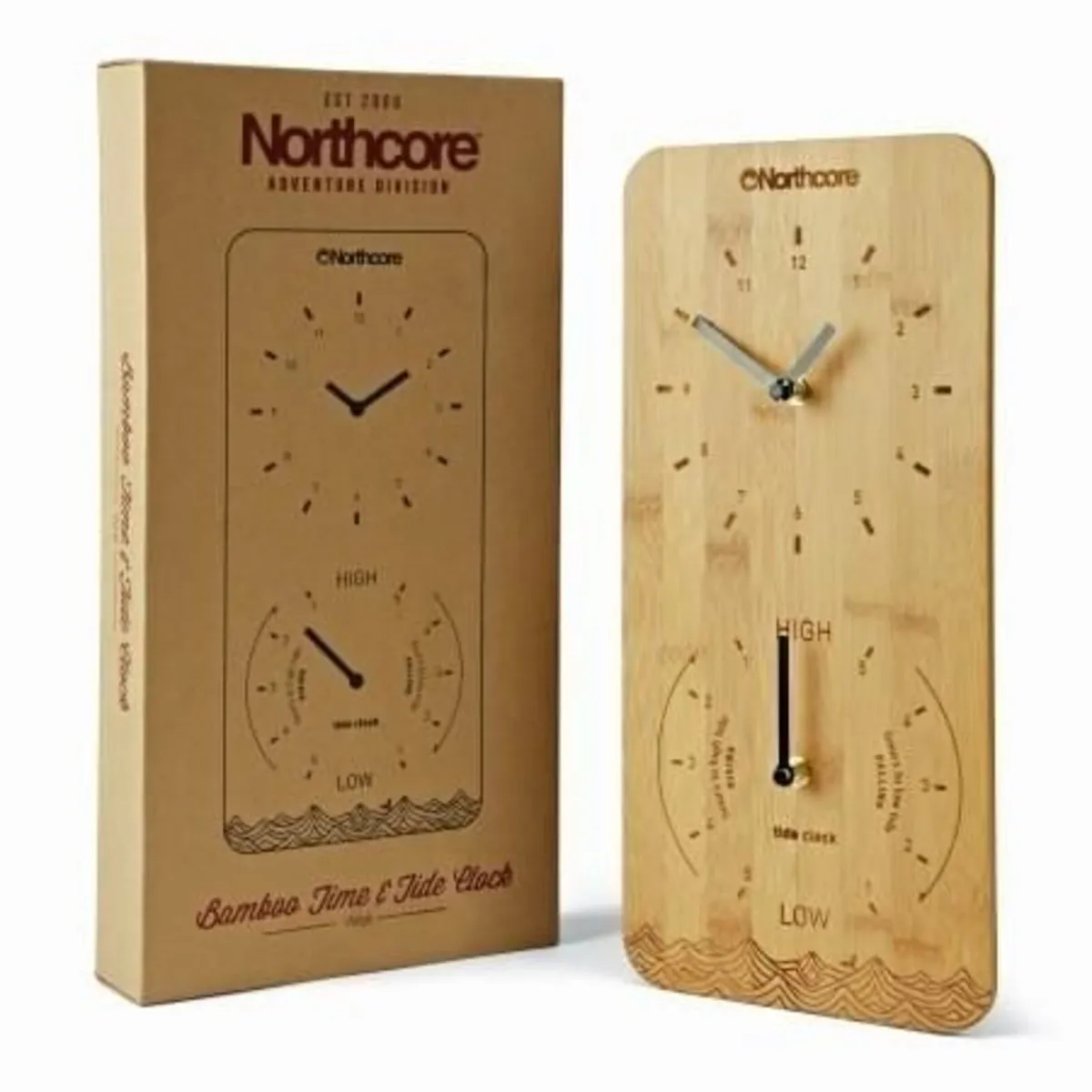 New Northcore Time and Tide Bamboo Wall Clock - Image 1