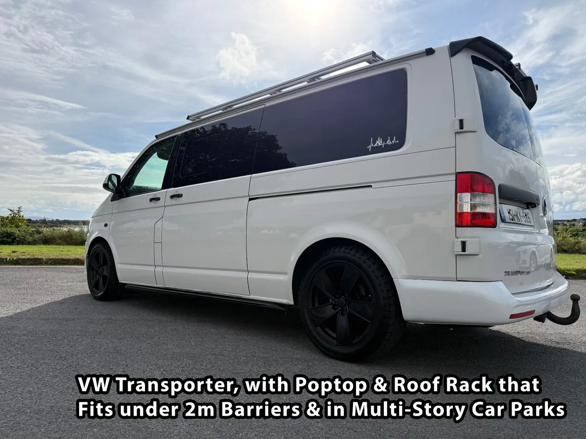 VW Transporter Camper Van,Under 2m Poptop RoofRack - Image 1