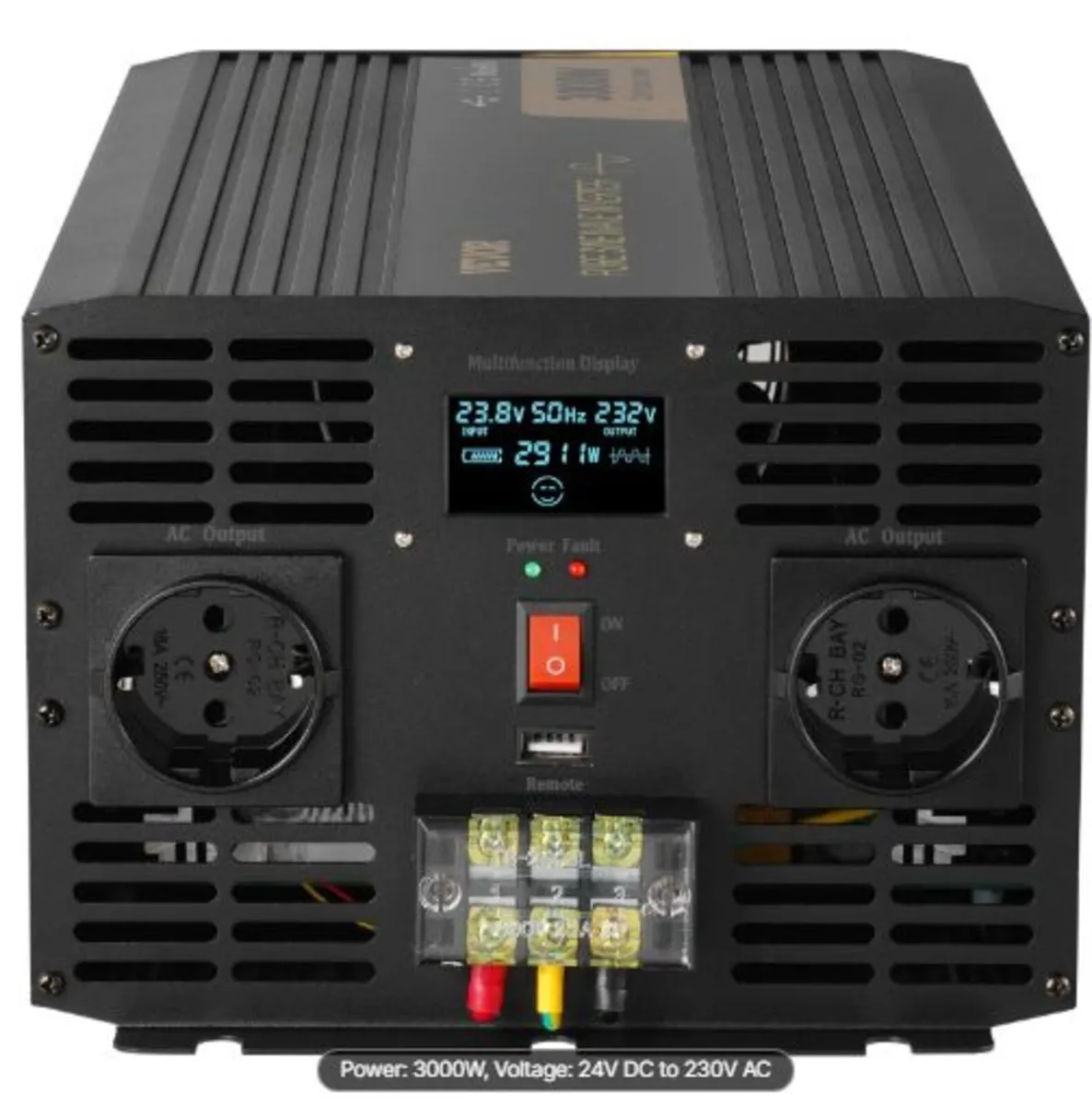 Pure Sine Wave Inverter, 3000 Watt, DC 24V to AC - Image 4