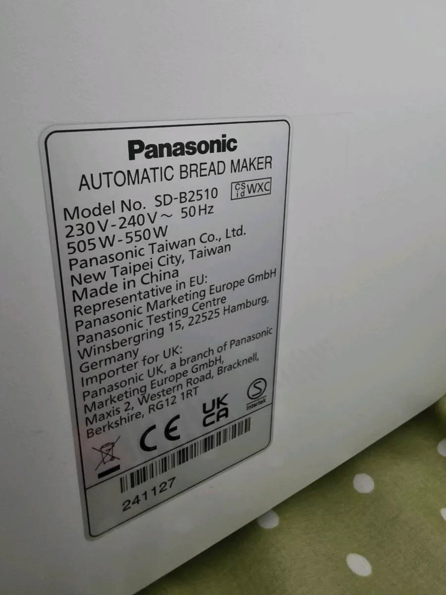 Panasonic automatic bread maker - Image 2