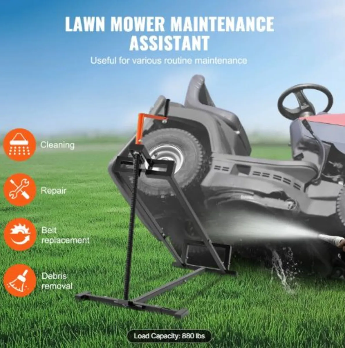 Ride on Lawn Mower Lift Jack, 880 Lbs Weight - Image 4