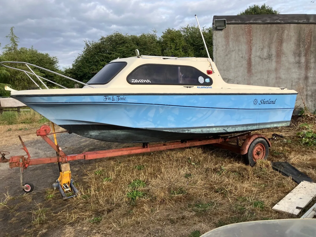SHETLAND 536 BOAT ONLY NO TRAILER ORIGINAL GELCOAT - Image 1
