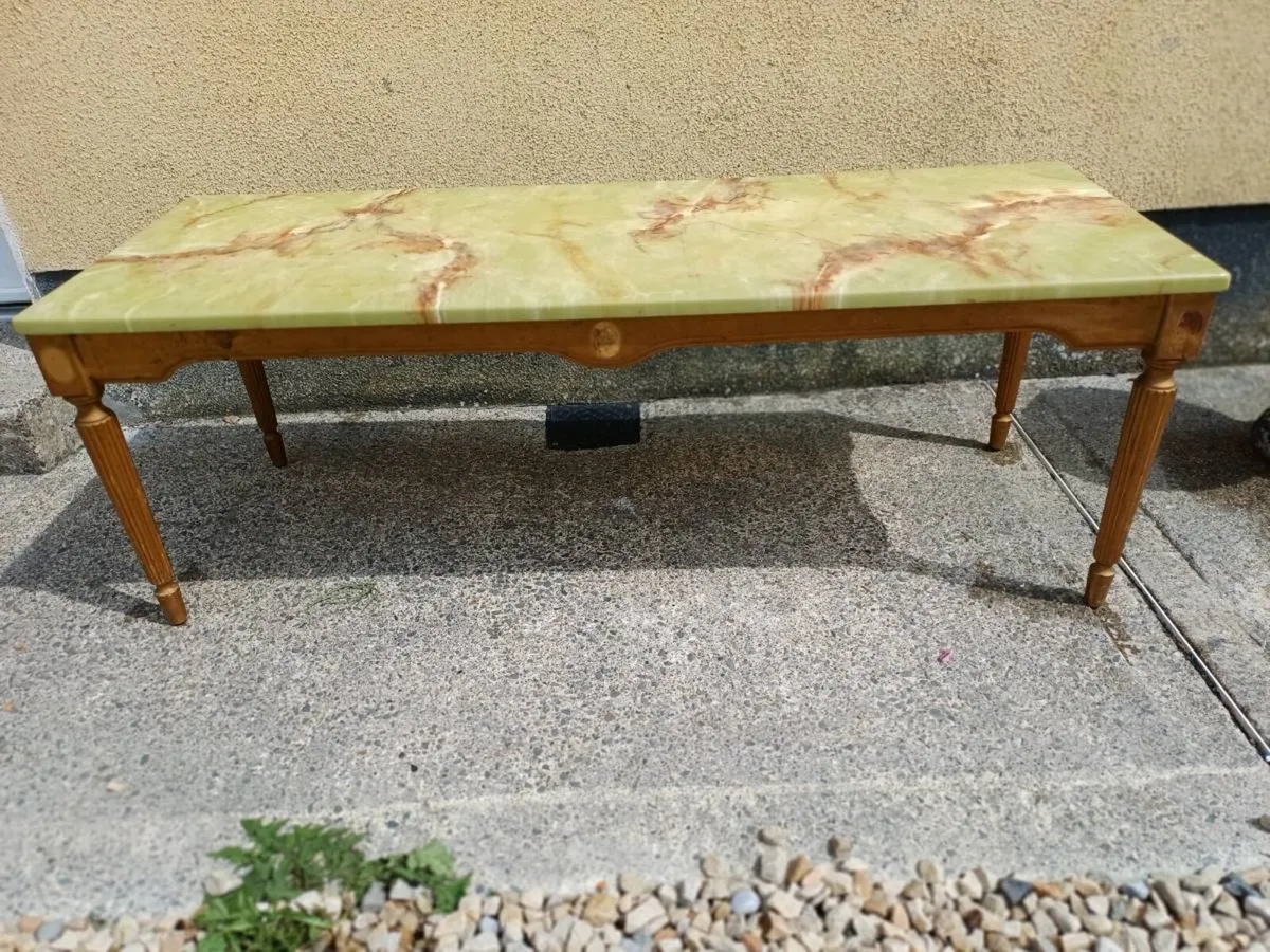 Vintage Marble Affect Coffee Table - Image 1