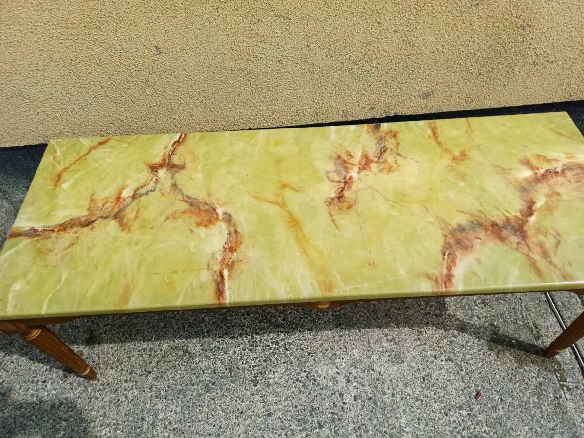 Vintage Marble Affect Coffee Table - Image 2