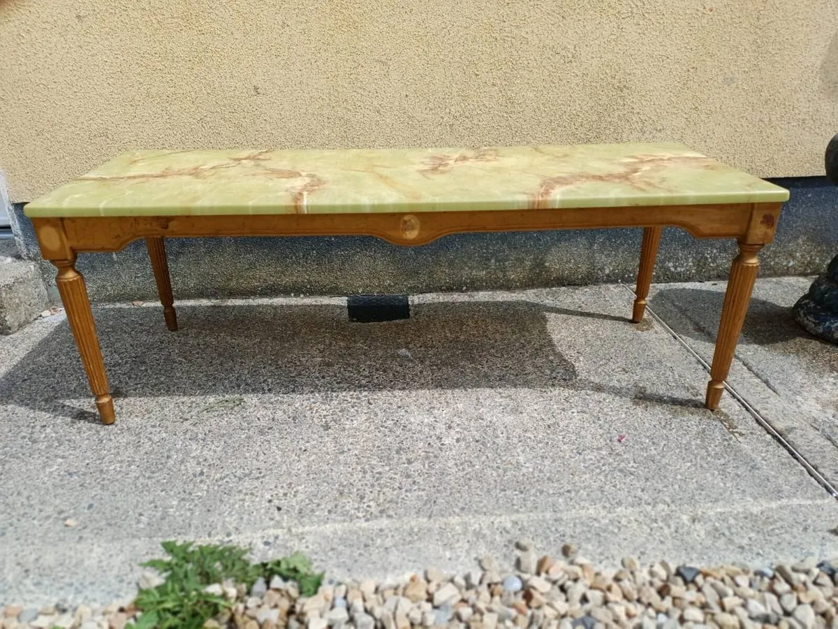 Vintage Marble Affect Coffee Table - Image 3