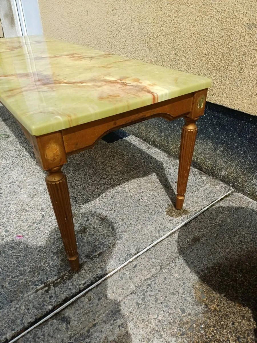 Vintage Marble Affect Coffee Table - Image 4