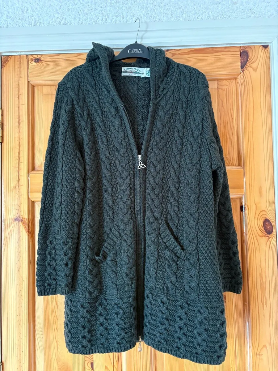 Aran knit long cardigan - Image 2