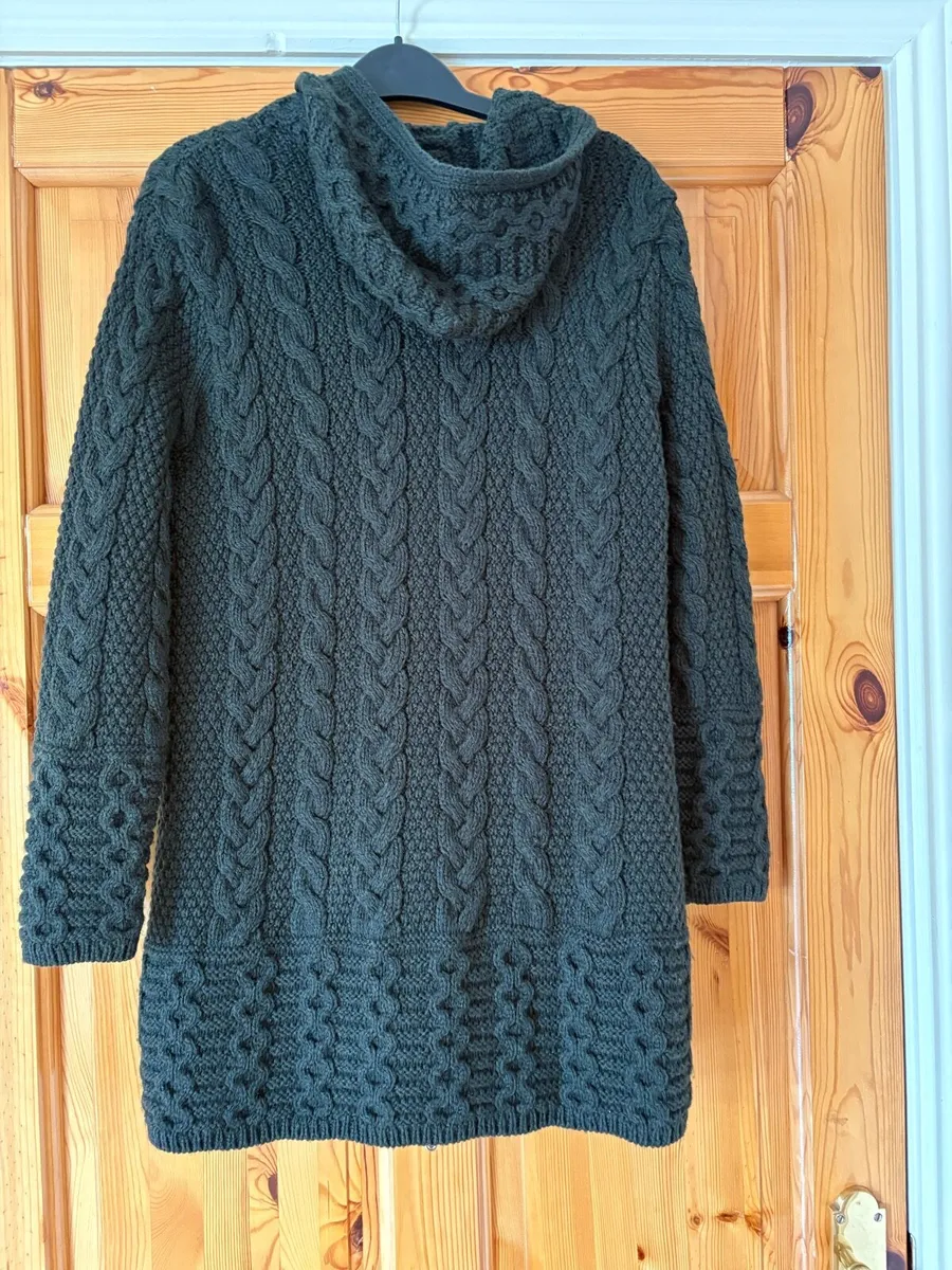 Aran knit long cardigan - Image 3