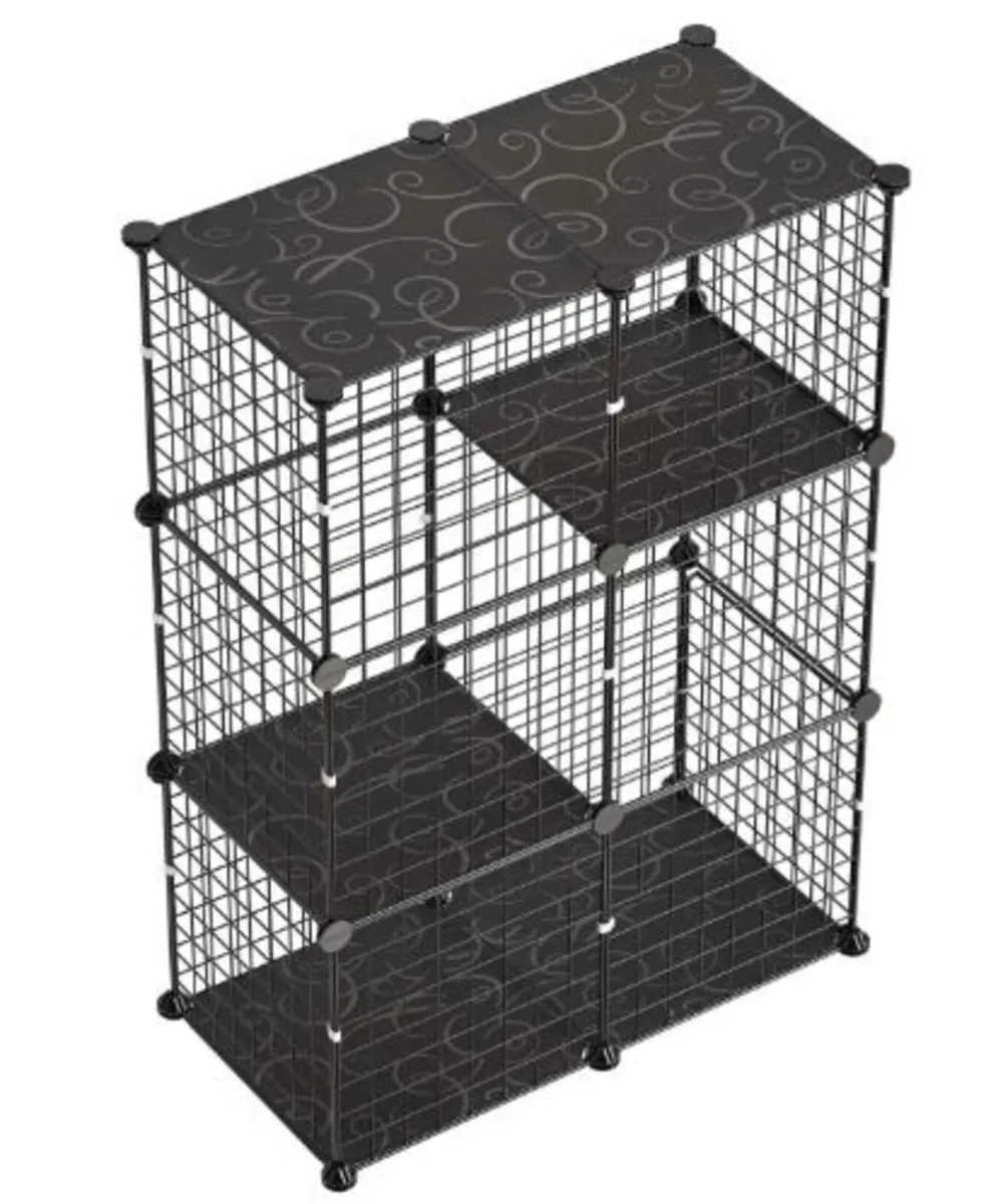Cat Cage 3-Tier 71.1x35.5x104.1cm DIY Cat Playpen - Image 3