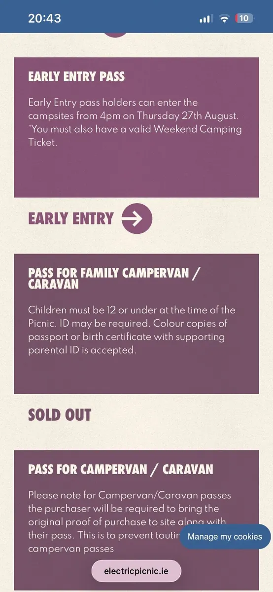 Early Entry Electric Picnic - Image 1