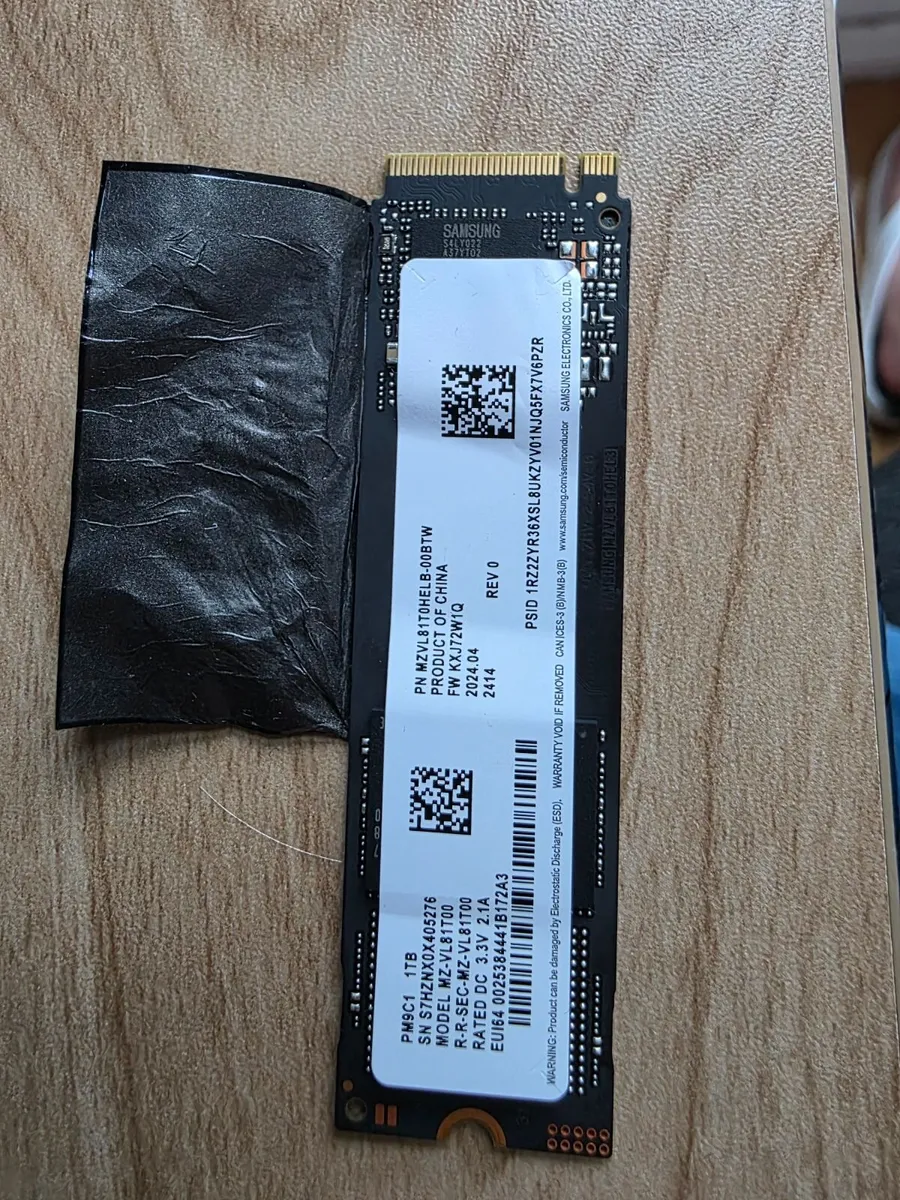 Samsung PM9C1 1TB NVMe Gen4 SSD 98% Health - Image 2