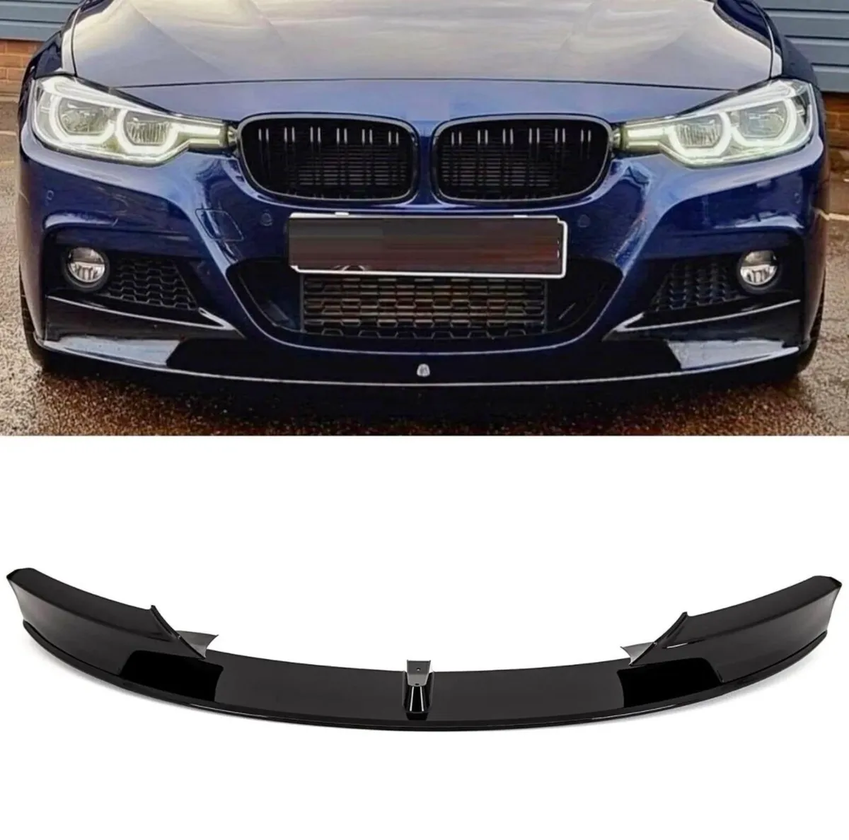 F30 gloss black front lip splitter - Image 1