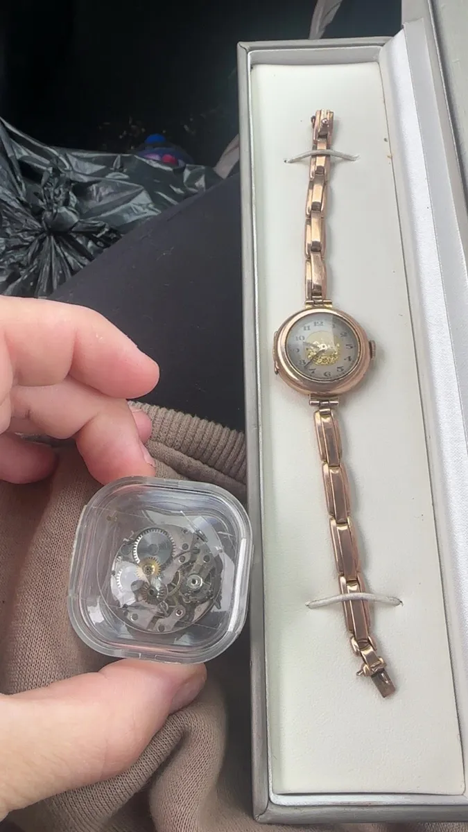 Vintage 9ct gold ladies mechanical wrist watch 17g - Image 4