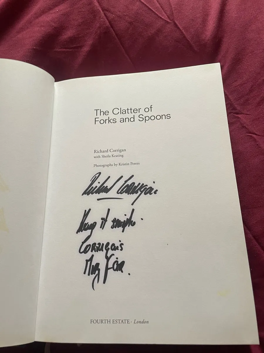 SIGNED Richard Corrigan cookbook & 400  recipes - Image 2