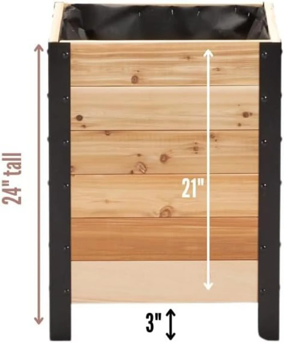 100% Canadian Cedar Wood Elevated Garden Bed - Image 2