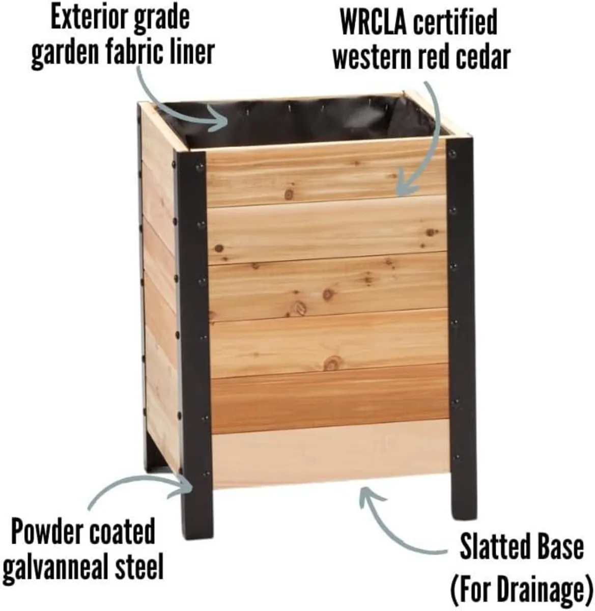 100% Canadian Cedar Wood Elevated Garden Bed - Image 3