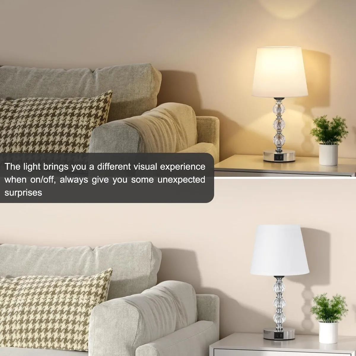 Bedside Table Lamp Crystal Touch Lamps for Bedroom - Image 4