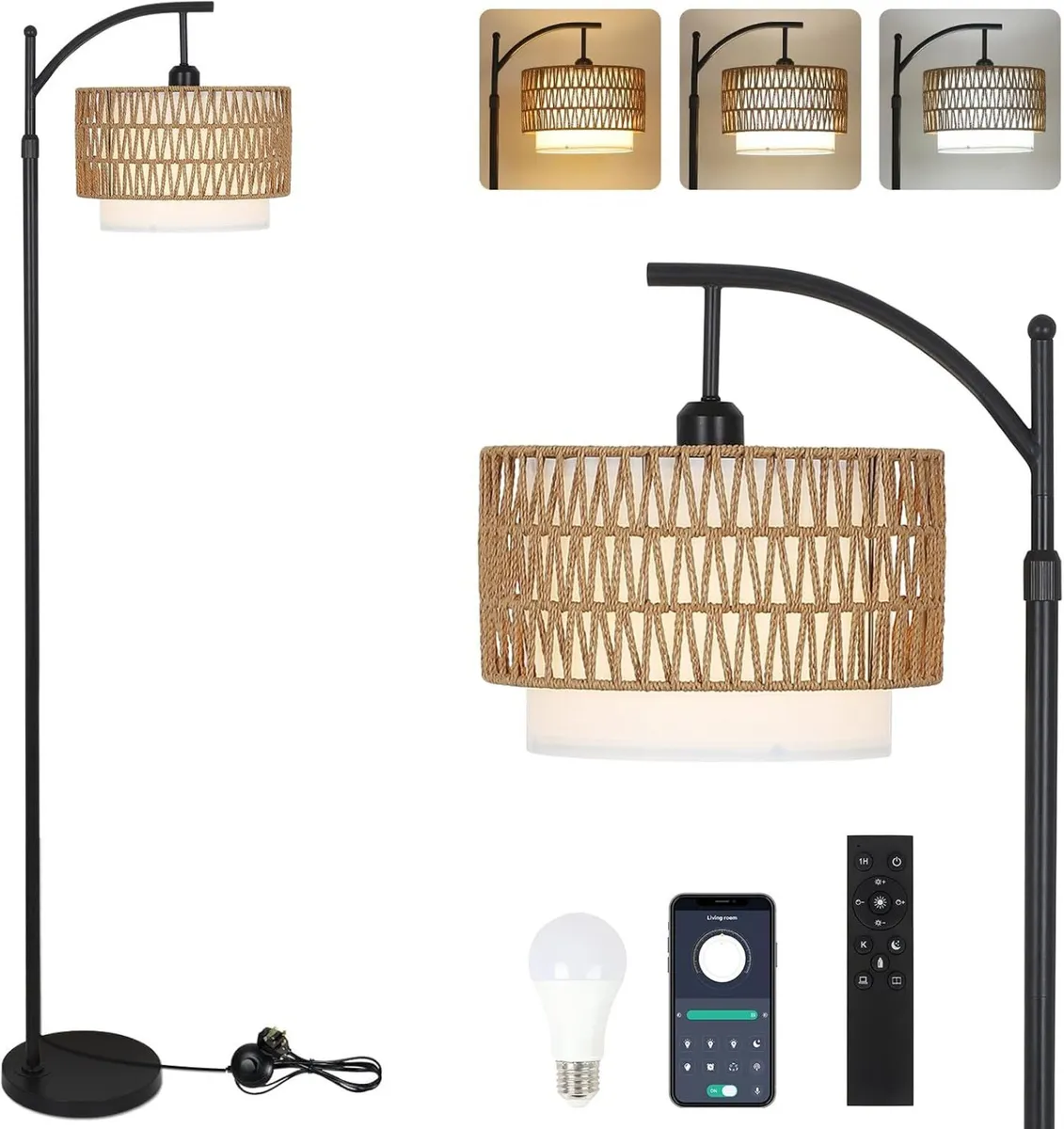 Arc Floor Lamp for Living Room Dimmable Lamps - Image 1