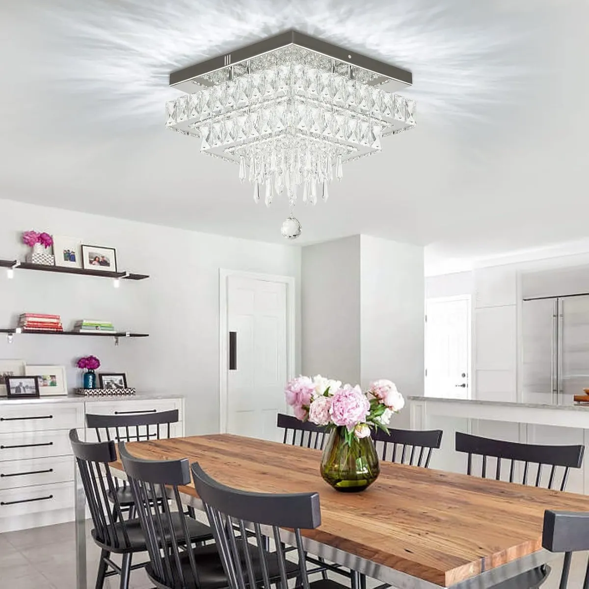40CM 4-Tier Crystal LED Chandelier 55W 3000K Warm - Image 2