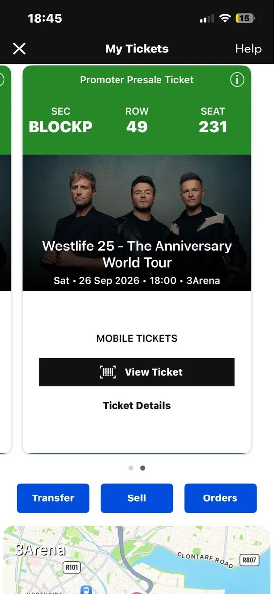 Westlife tickets x2 - Image 1