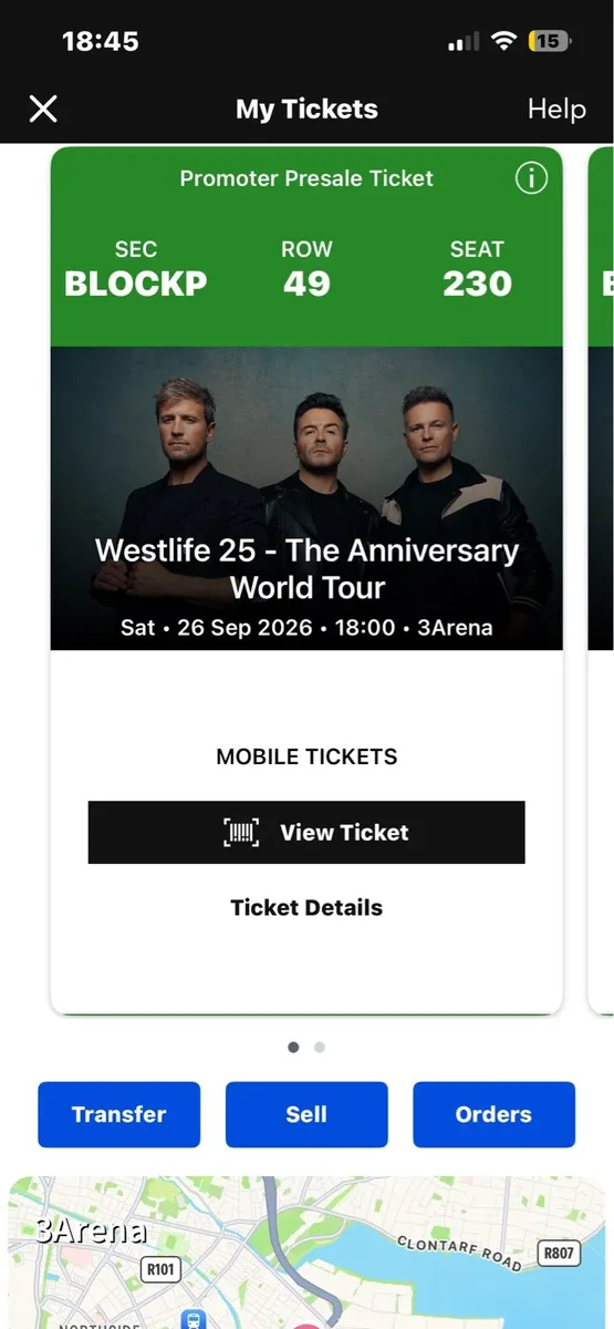 Westlife tickets x2 - Image 2