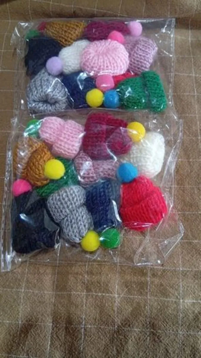 Wool Knit Doll Beanies Hats Winter Hat Pom Pom - Image 1
