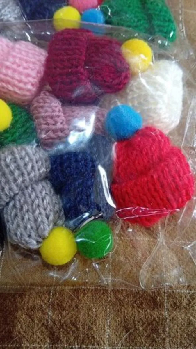 Wool Knit Doll Beanies Hats Winter Hat Pom Pom - Image 2