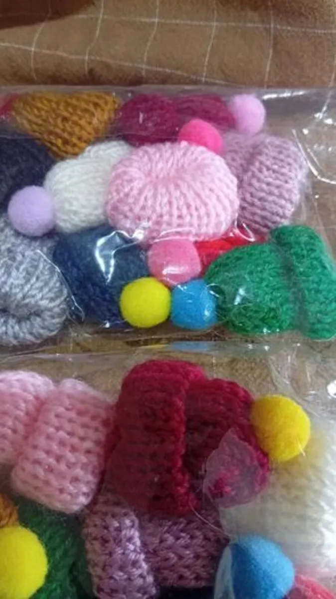 Wool Knit Doll Beanies Hats Winter Hat Pom Pom - Image 3