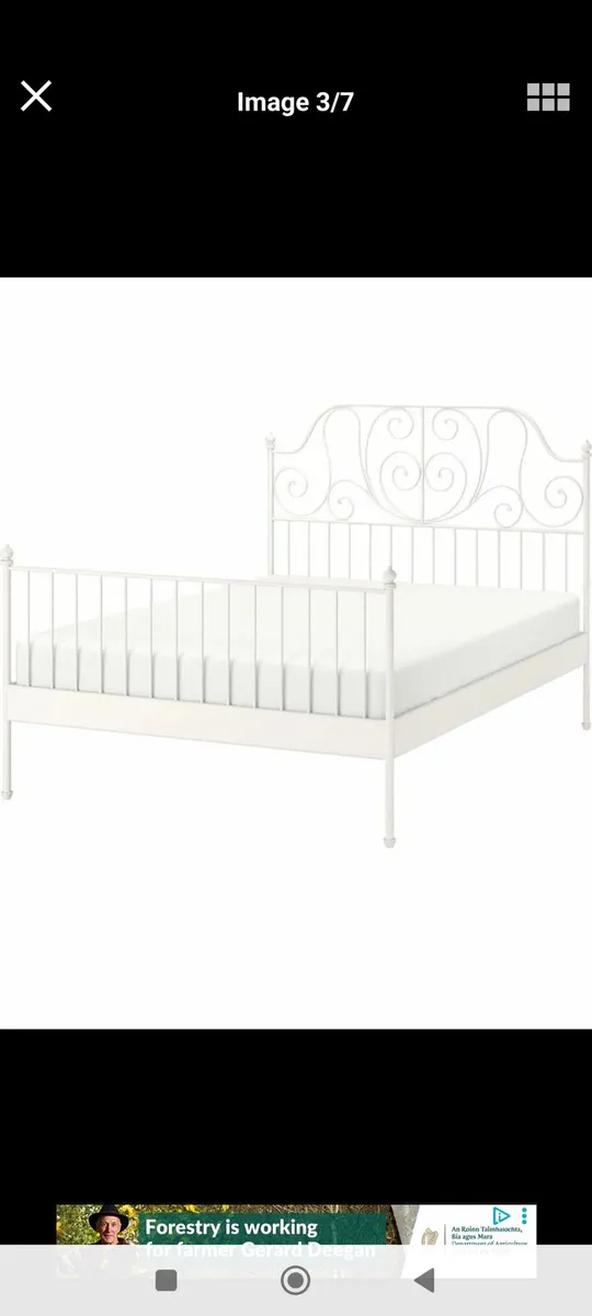 IKEA LEIRVIK Metal Double Bed Frame - Image 4