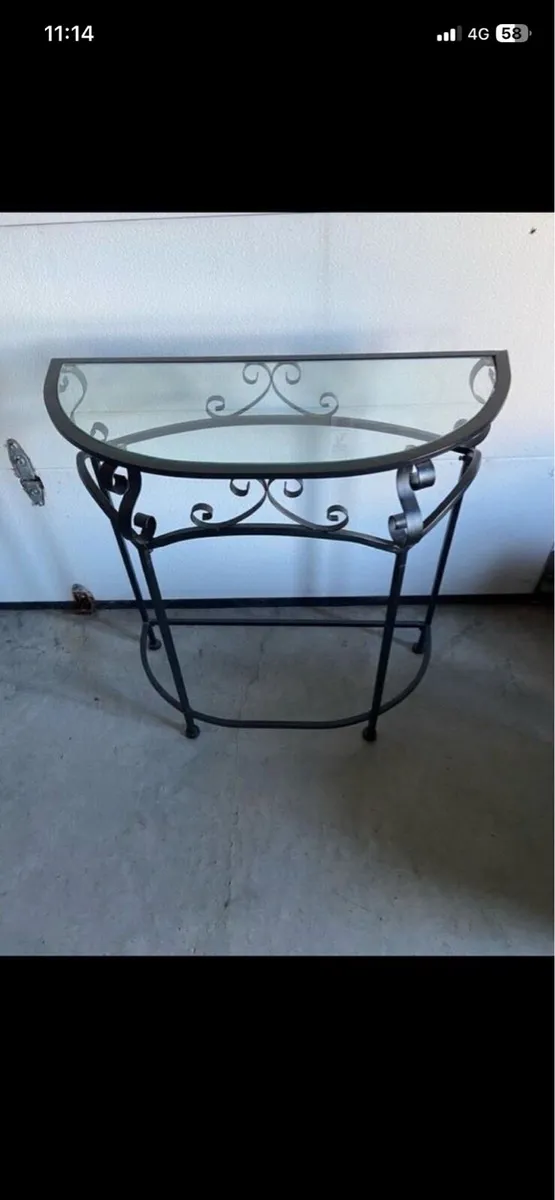 Wrought iron console table - Image 1