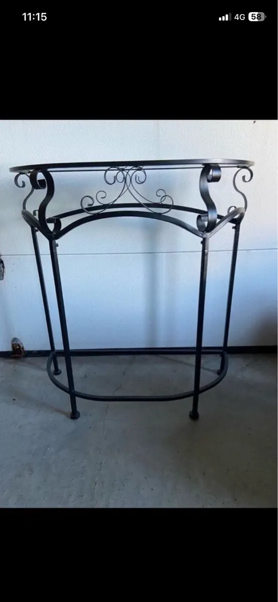 Wrought iron console table - Image 2