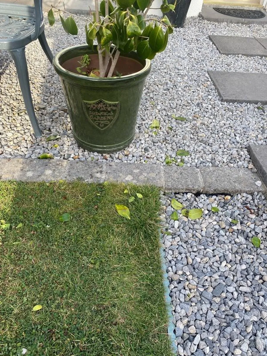 Two Outdoor Green Pots - Image 1