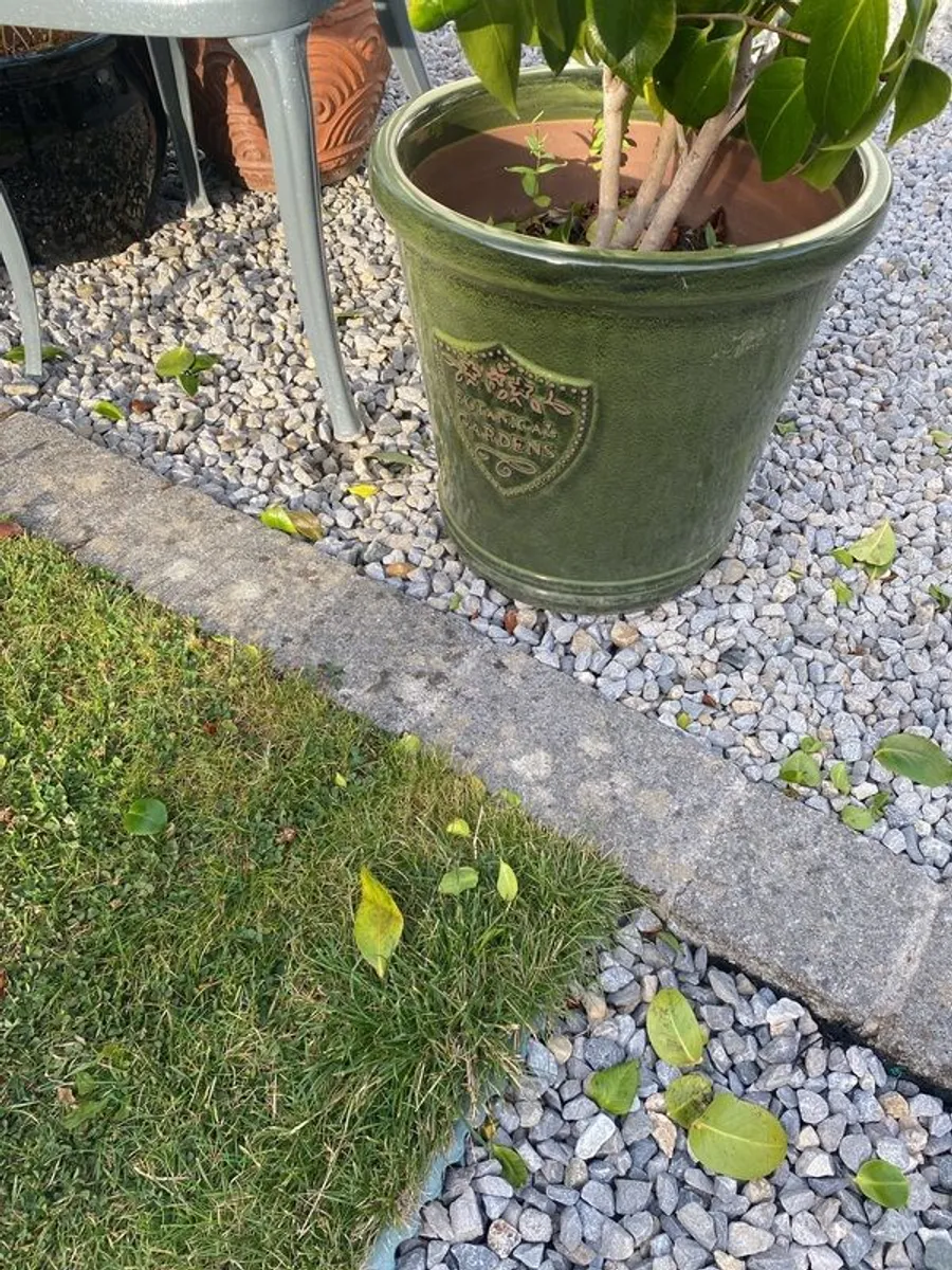 Two Outdoor Green Pots - Image 4