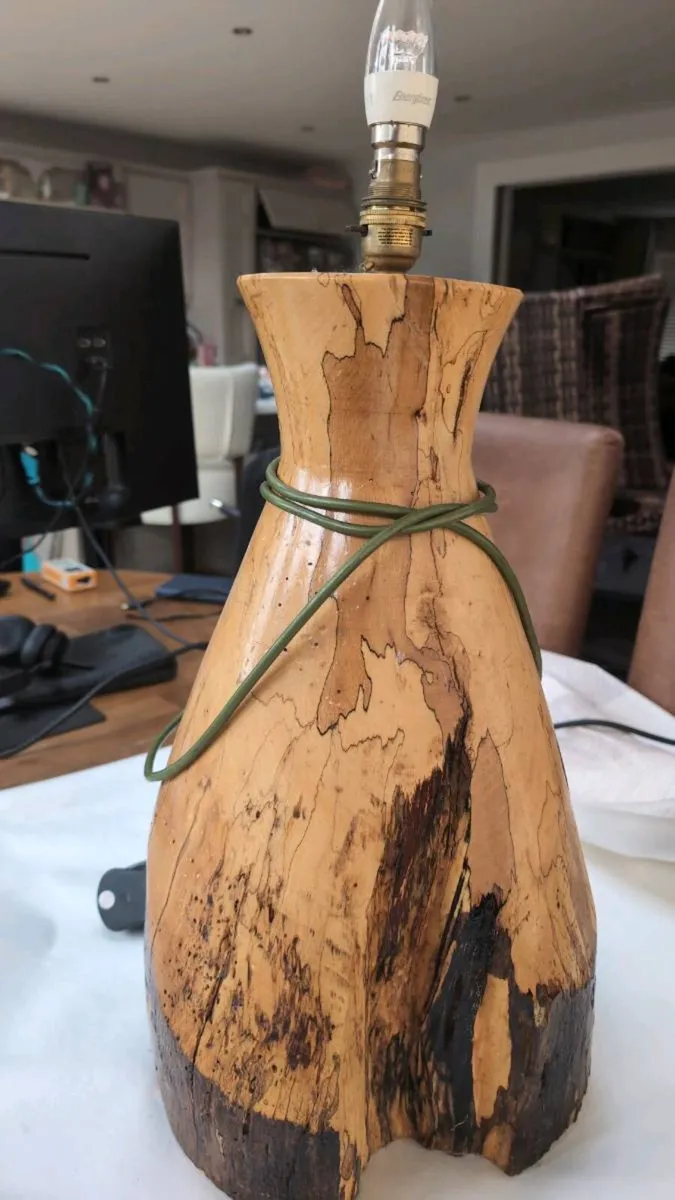 Sculpted carved Tree Lamp - Image 1
