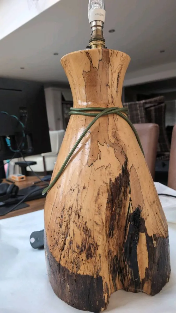 Sculpted carved Tree Lamp - Image 2