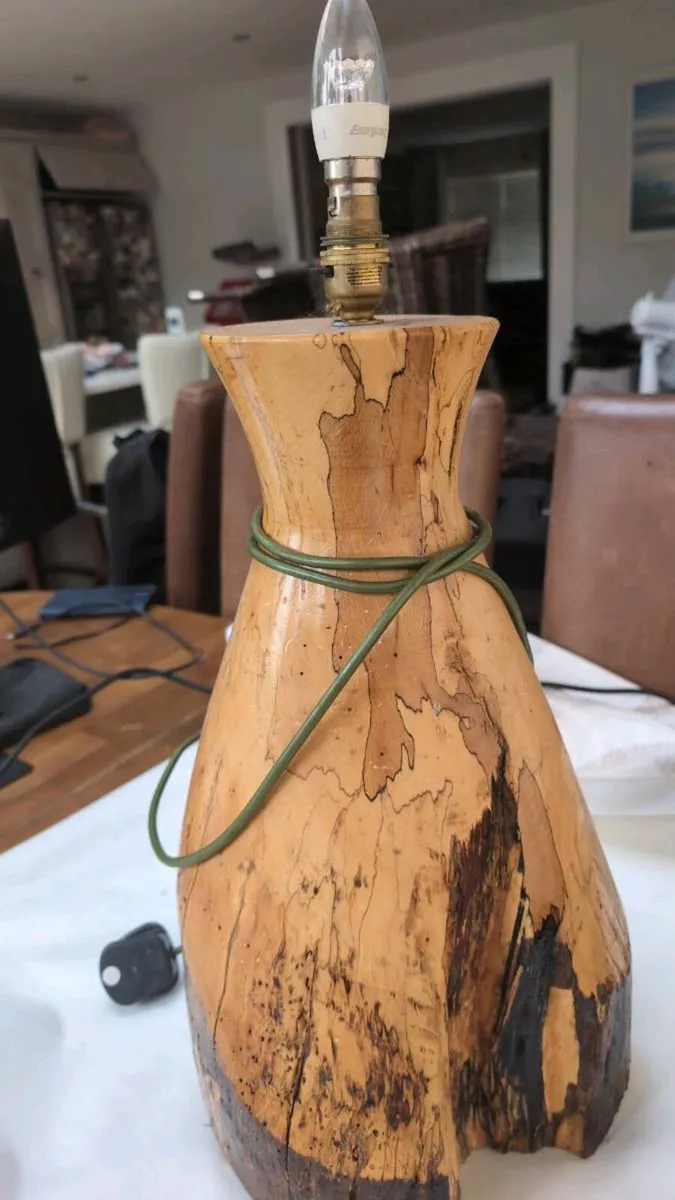 Sculpted carved Tree Lamp - Image 3